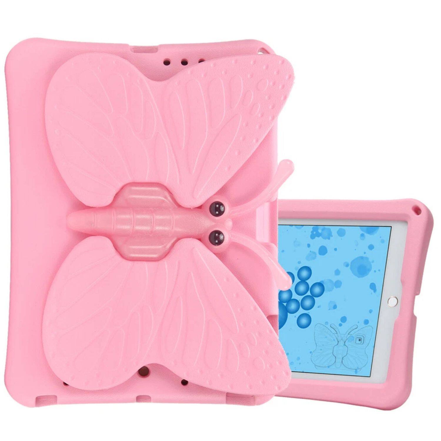 Front. Home Collection - Kids EVA Stand Case for iPad A16 11th Gen 11" (2025) – Shockproof Butterfly Cover - Pink.