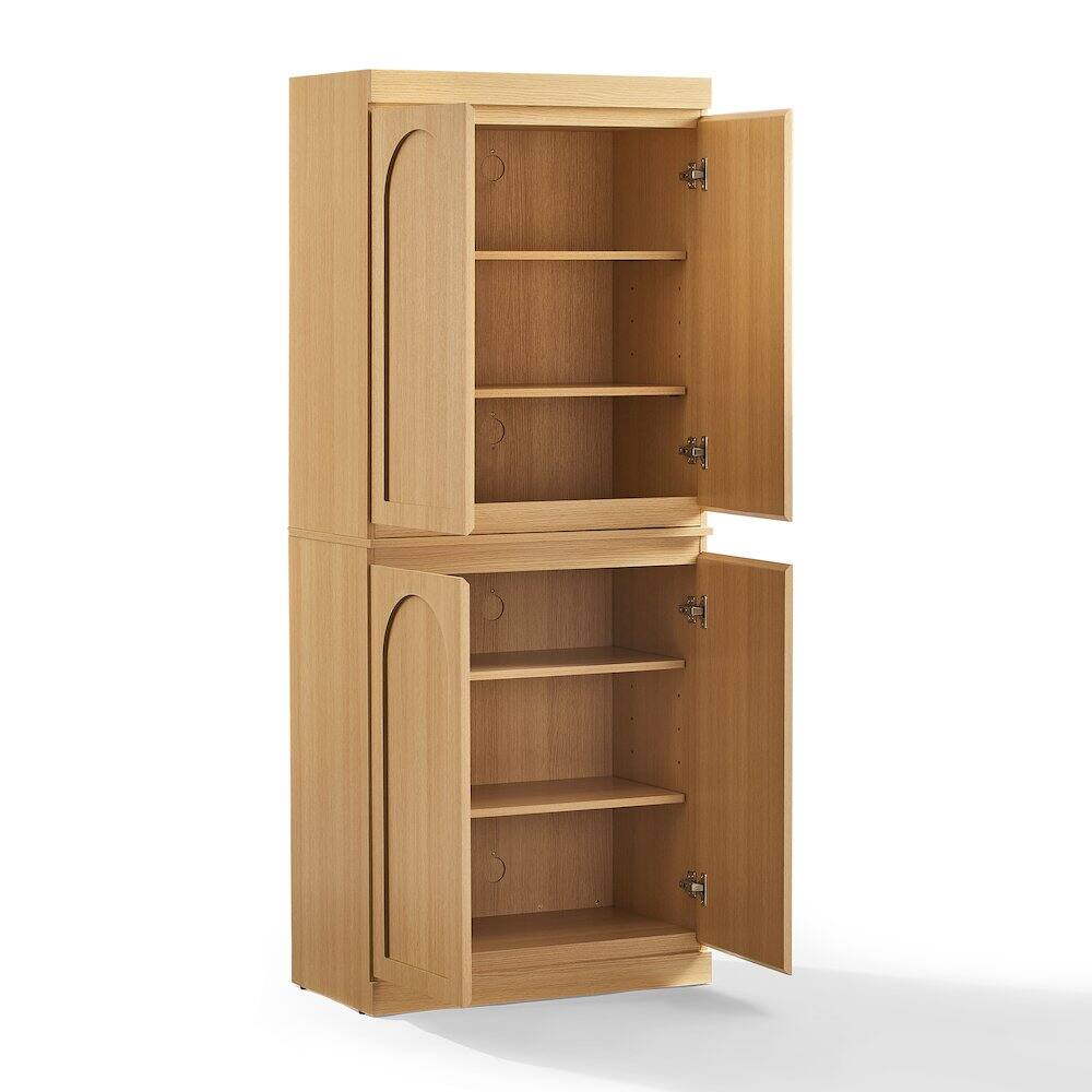 Back. Crosley Furniture - Marco Kitchen Pantry Storage Cabinet - Ash.
