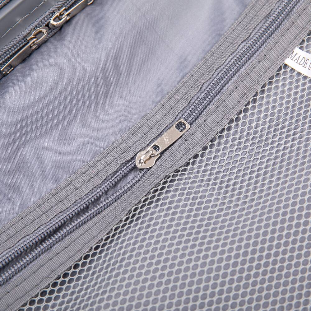 Alt View 4. Ropilly - Ropilly 4 Piece Luggage Set Hard Shell Suitcase Set with Cosmetic Case Light Gray - Light Gray.