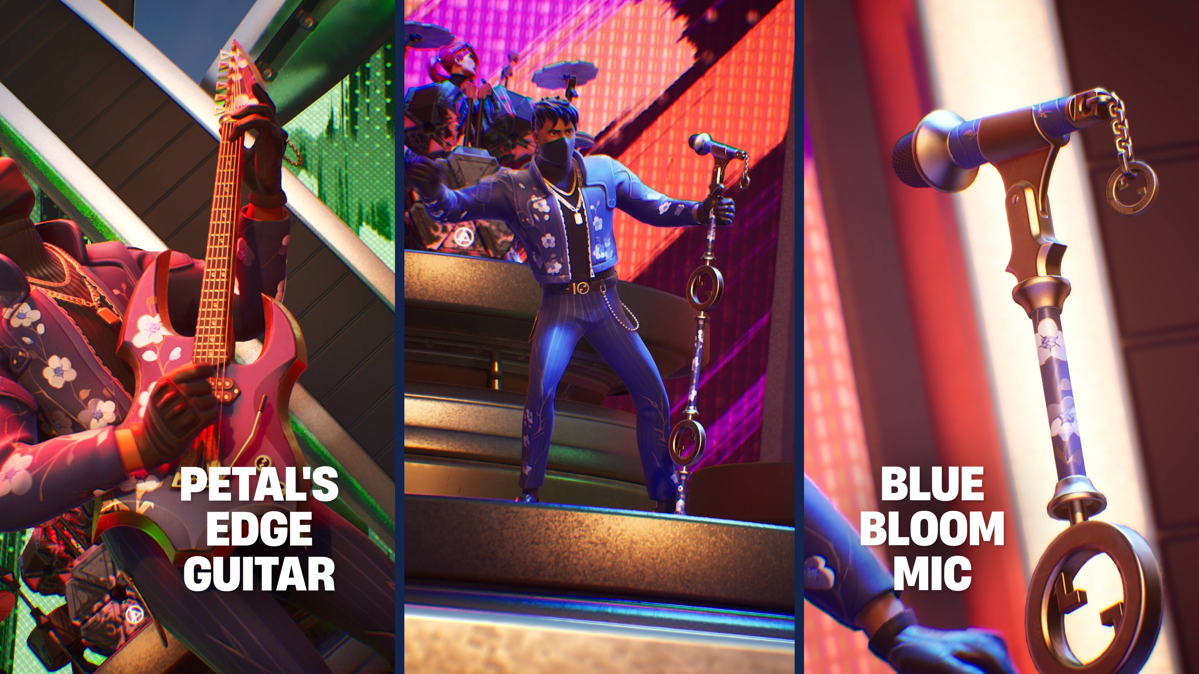 PETAL'S EDGE GUITAR  
BLUE BLOOM MIC