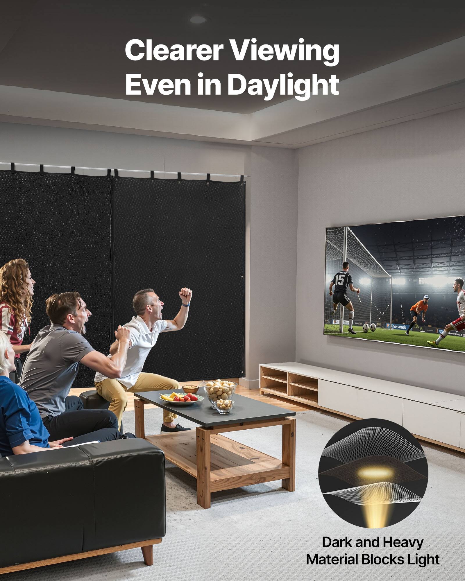 Clearer Viewing Even in Daylight

Dark and Heavy Material Blocks Light