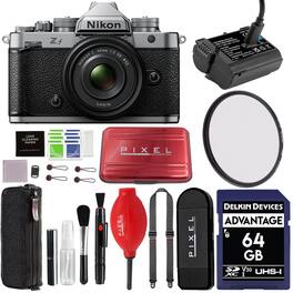Zf Mirrorless Camera with 40mm Lens with Advanced Accessories and Travel Bundle | 2014 | nikon zf 40mm - Silver