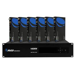 Orei - 4K HDBaseT 8x8 HDMI Extender Matrix - 300ft (cat6)-UHD88-EXB300-K - Black