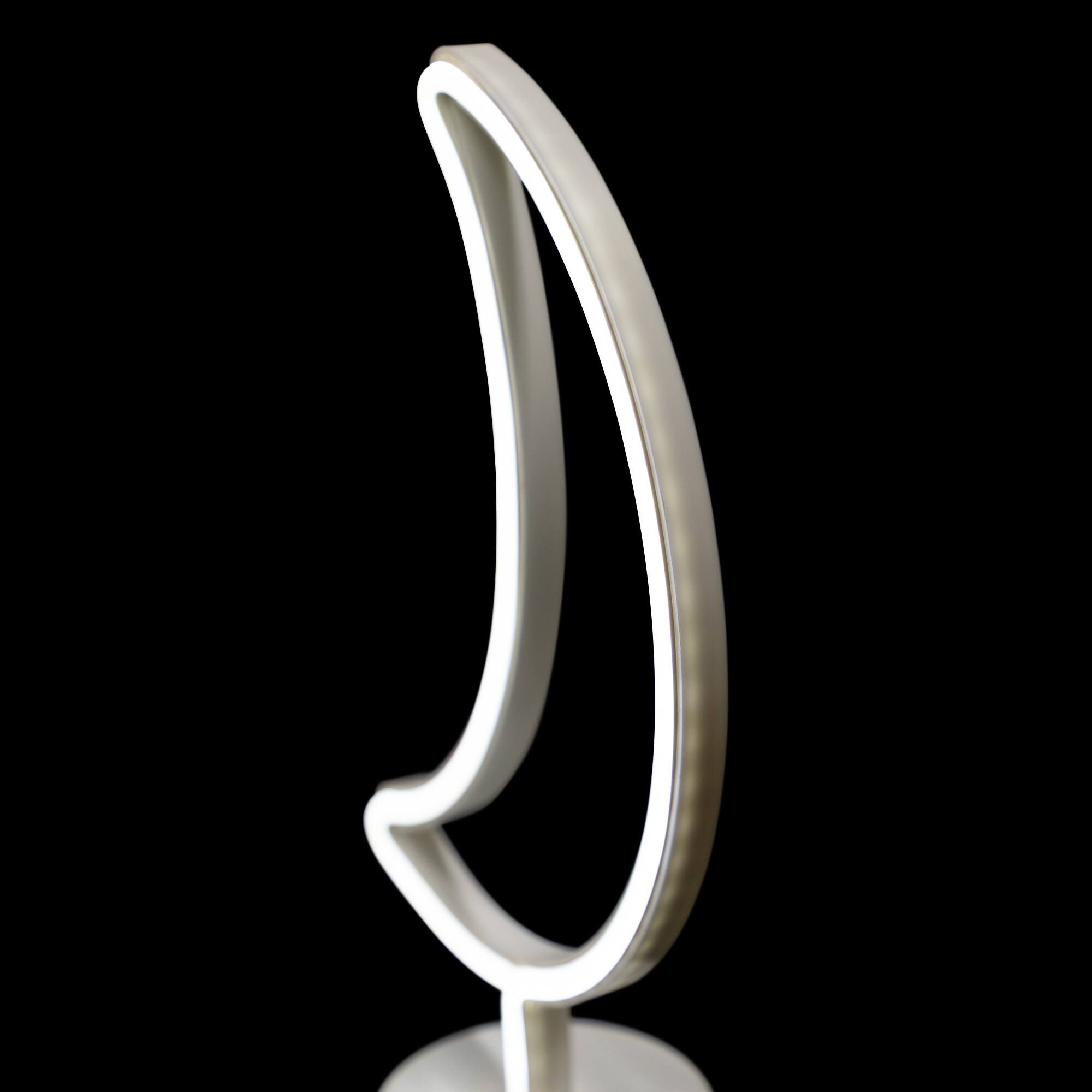 Alt View 5. Northlight - LED Crescent Moon Neon Table Light - 11.5" - White.