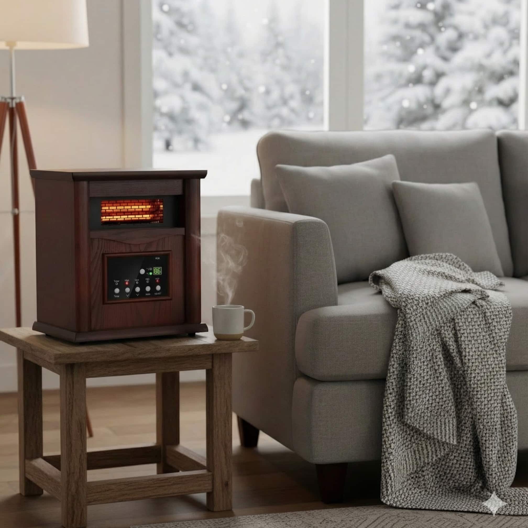 Airo Comfort Electric Infrared Space Heater – 1500W Quartz Heater