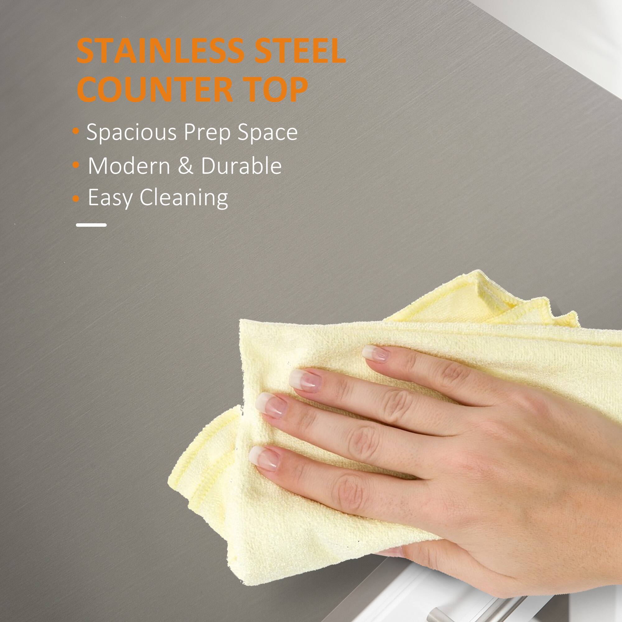 STAINLESS STEEL COUNTER TOP
Spacious Prep Space
Modern & Durable
Easy Cleaning