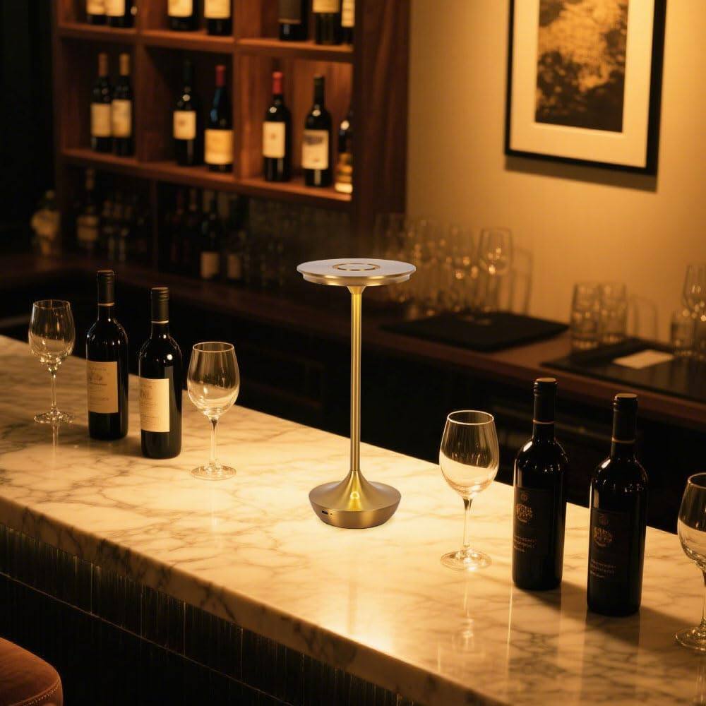 Alt View 2. Dazzling Pops - EJQ Rechargeable Cordless Table Lamp 6000mAh Battery Operated LED Table Lights Outdoor Portable Touch - 2 Pcs Black.