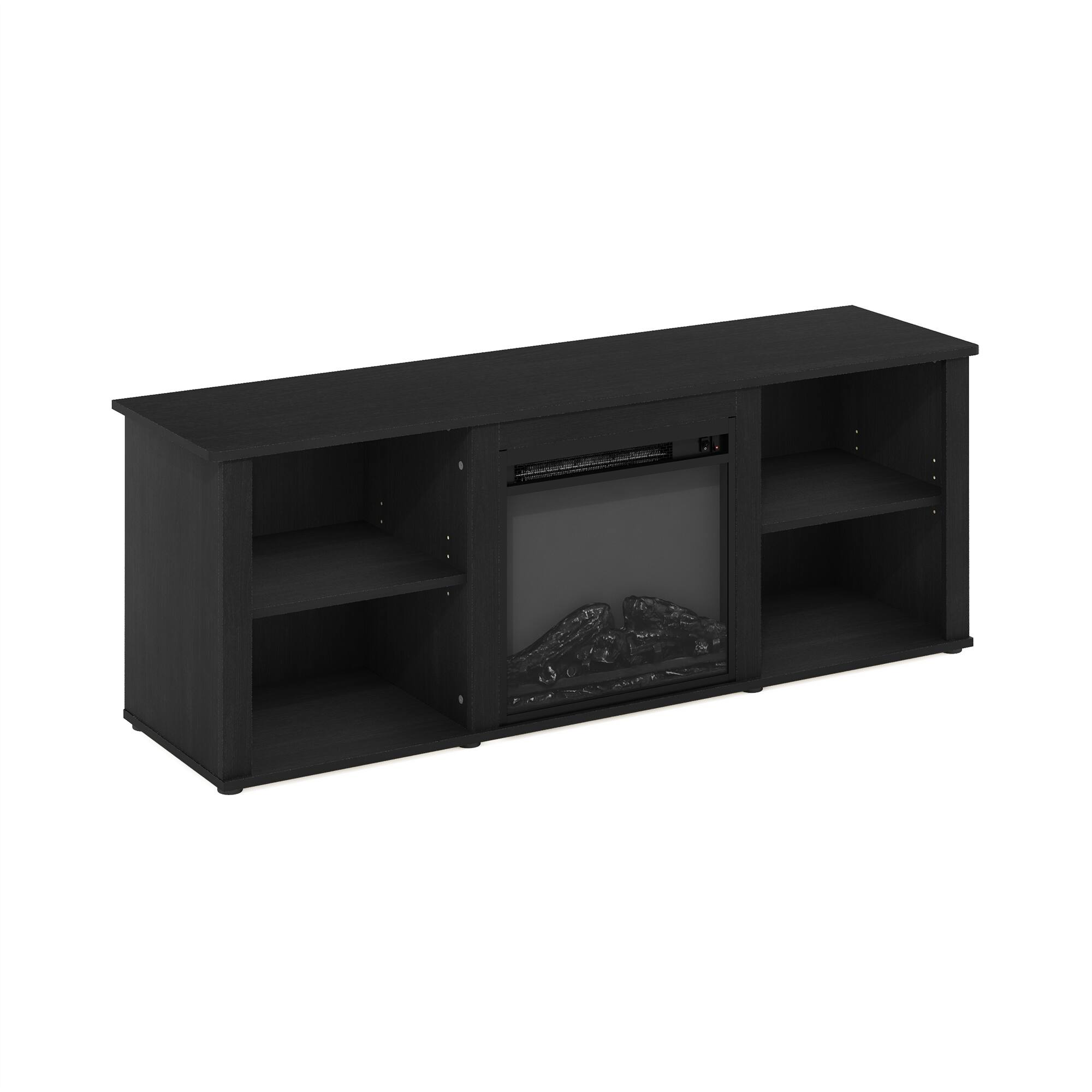 Alt View 3. Furinno - Classic 60 Inch TV Stand with Fireplace - Americano.