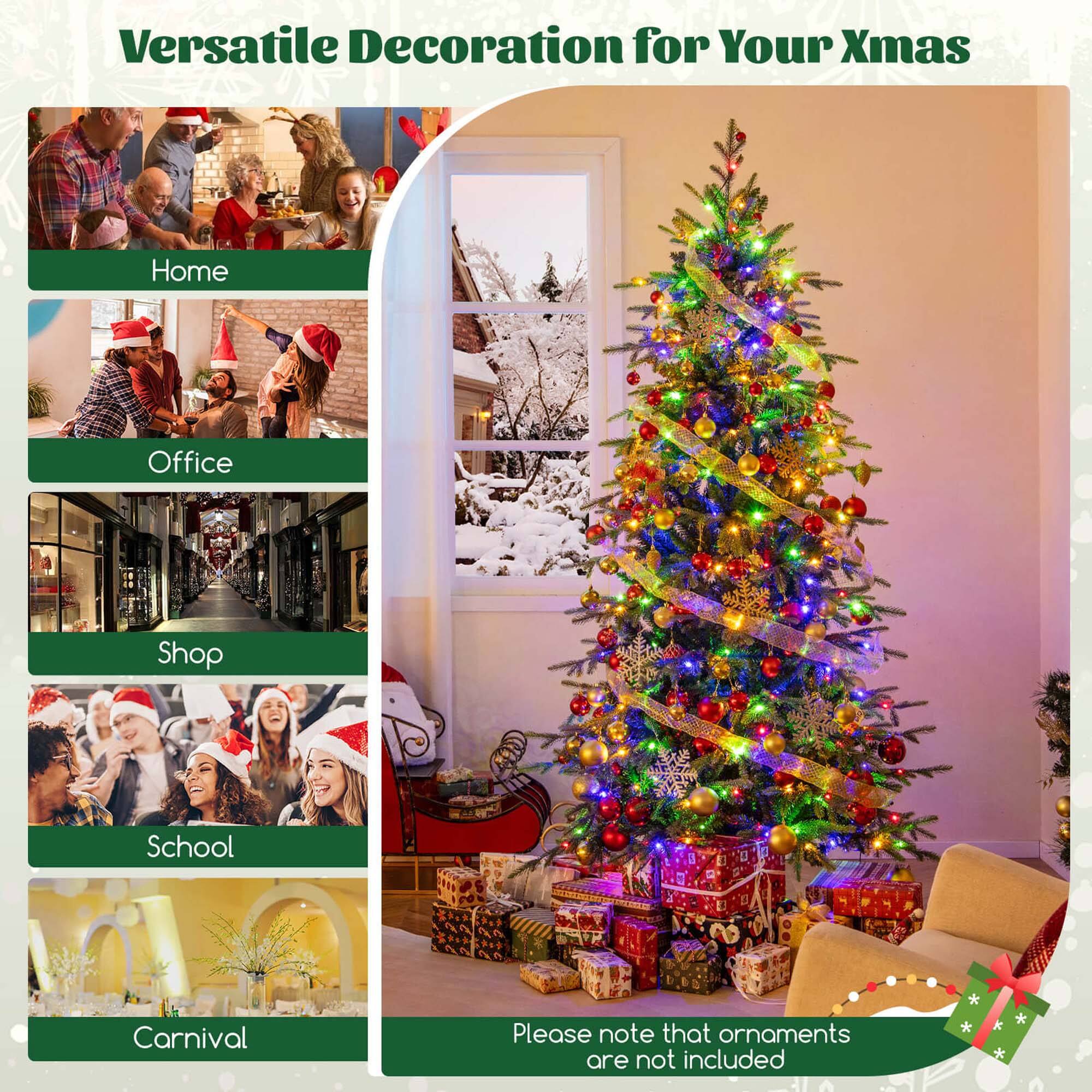 Versatile Decoration for Your Xmas

Home
Office
Shop
School
Carnival

Please note that ornaments are not included