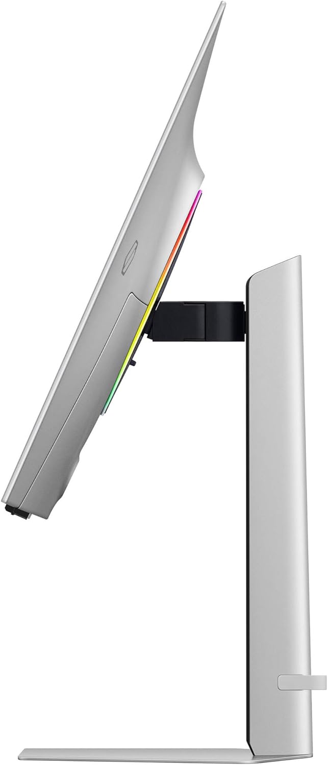 Alt View 3. Samsung - Samsung Odyssey OLED G8 (G80SD) 32" Gaming Monitor with HDR10, HDMI, DisplayPort & DKZ Hub, Silver (LS32DG802SNXZA) - Silver.