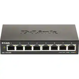 D-Link - DGS-1100-08V2 Ethernet Switch - 8 Ports - Manageable - 2 Layer Supported - 4.94 W Power Consumption - Twisted - Unknown
