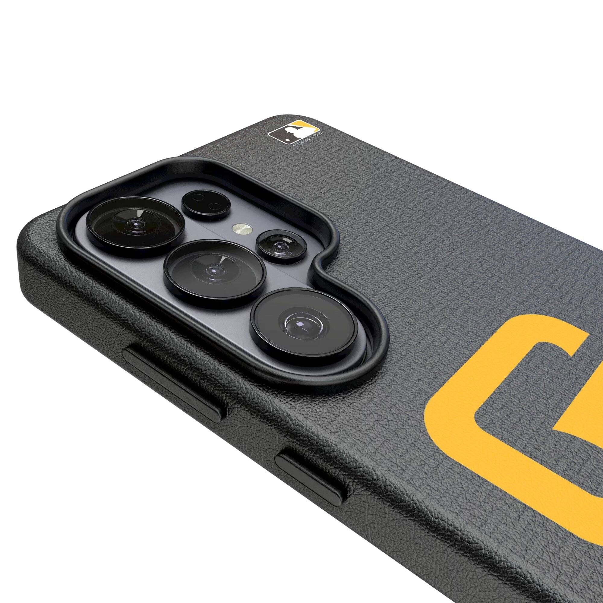 Alt View 2. Keyscaper - San Diego Padres Linen Galaxy Magnetic Bump Case - S25 Ultra - Black.