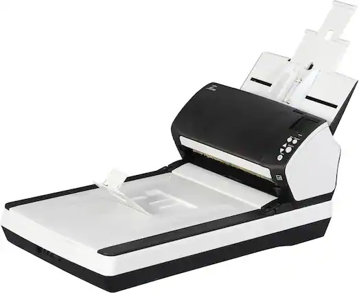 Front. Ricoh - Ricoh / Fujitsu fi-7280 (PA03670-B505) 24 bit CCD 600 x 600 dpi Duplex Image Scanner - White.