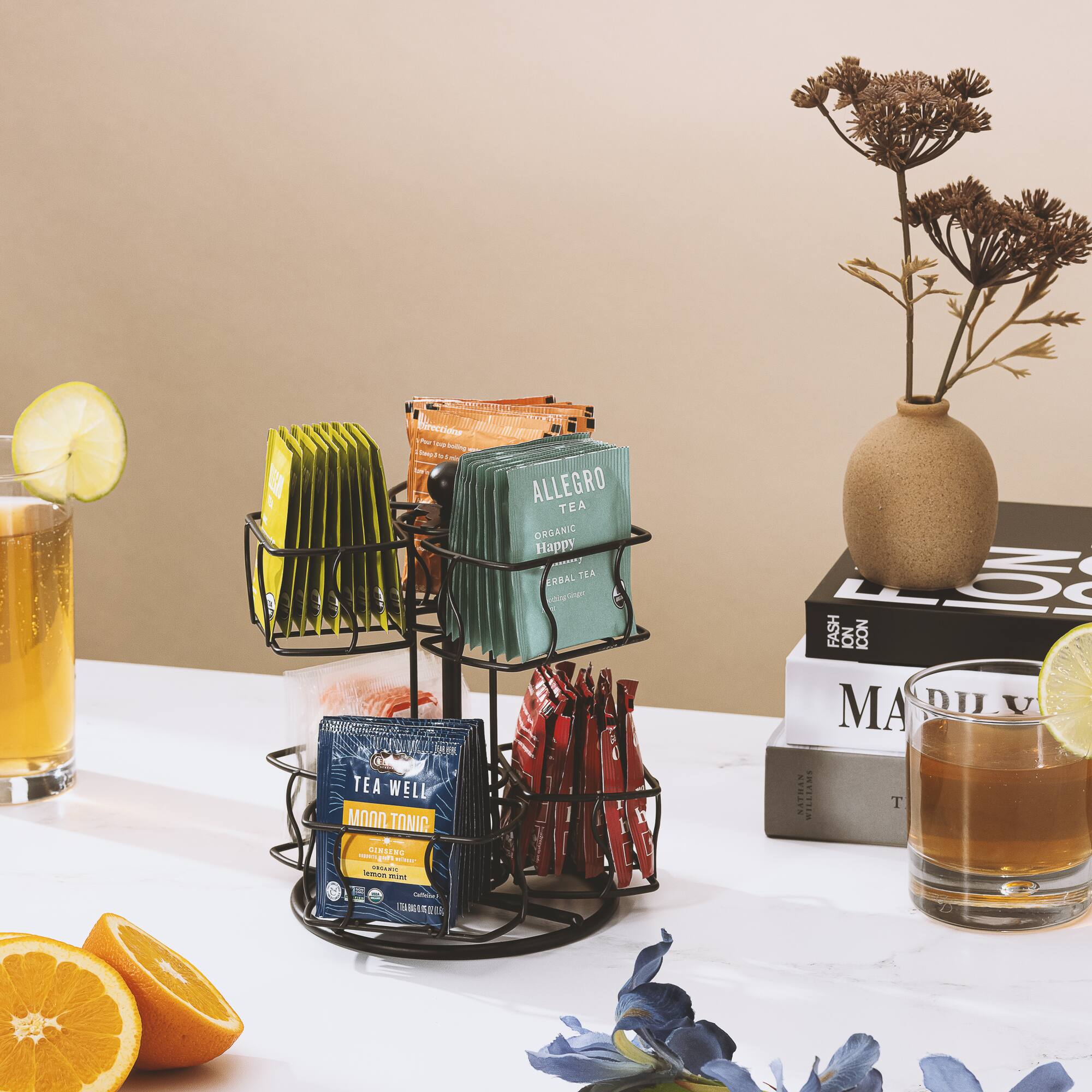 Sure, here is the corrected and grouped text from the image:

- ALLEGRO TEA
  - HERBAL TEA
  - ORGANIC
  - ALLEGRO TEA ORGANIC

- TEA WELL
  - MOON TONIC
  - CITRUS
  - LEMON ZEST
  - LEMON ZEST

- FASHION ICON
  - MADLY

- FASHION ICON
  - MADLY

- FASHION ICON
  - MADLY