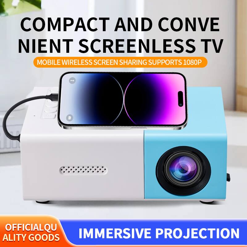 COMPACT AND CONVENIENT SCREENLESS TV  
MOBILE WIRELESS SCREEN SHARING SUPPORTS 1080P  
OFFICIAL QUALITY GOODS  
IMMERSIVE PROJECTION