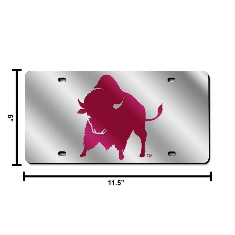 Alt View 4. Rico Industries - West Texas A&M Buffaloes Mirrored Laser Cut License Plate Laser Tag - Multi.