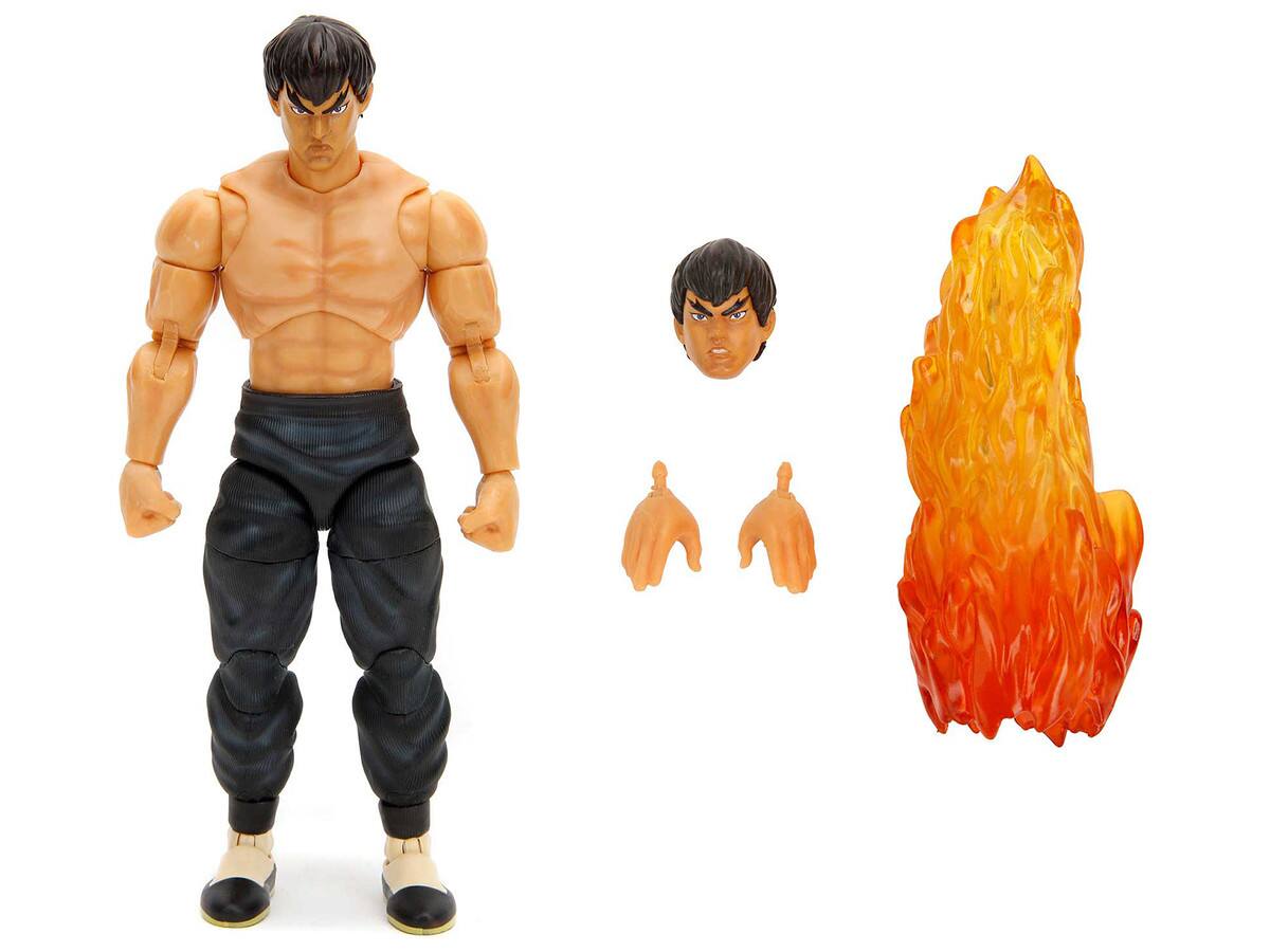Angle. Jada - Fei Long 6" Action Figure with Accessories, Alternate Head & Hands – Ultra Street Fighter II (2017 Video Game) - Multicolor.