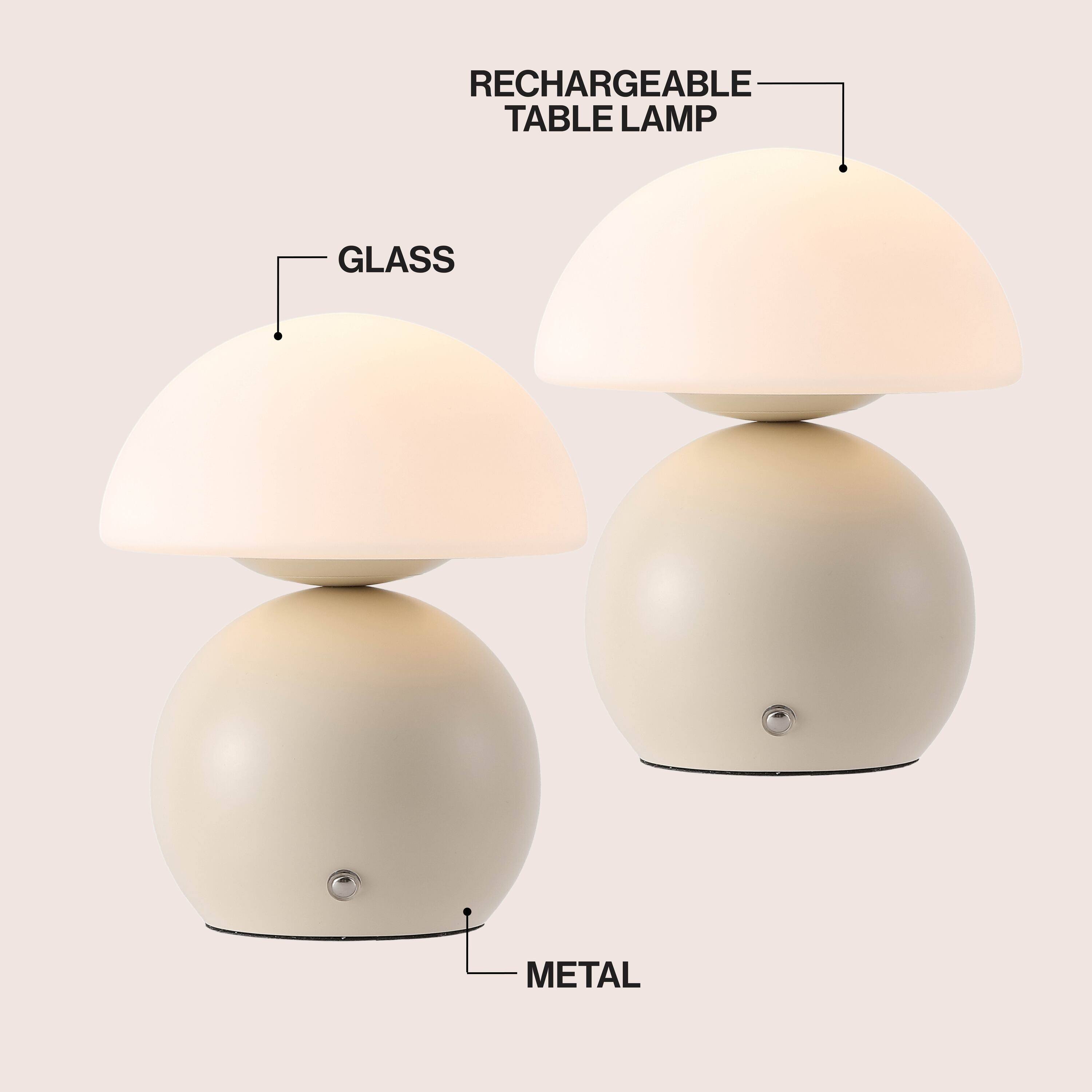 RECHARGEABLE TABLE LAMP  
GLASS  
METAL