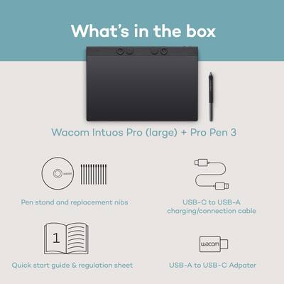 ワコムWacom Intuos Pro 2025 large PTK870K0C Wacom Intuos Pro (2025) Large Drawing Tablet - Wacom