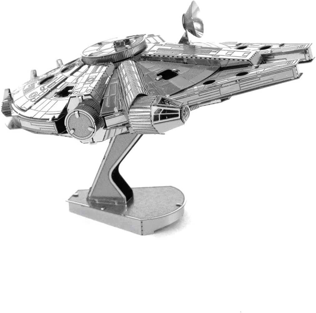 Alt View 3. Metal Earth - Metal Earth Star Wars Millennium Falcon 3D Metal Model Kit Fascinations - Silver.