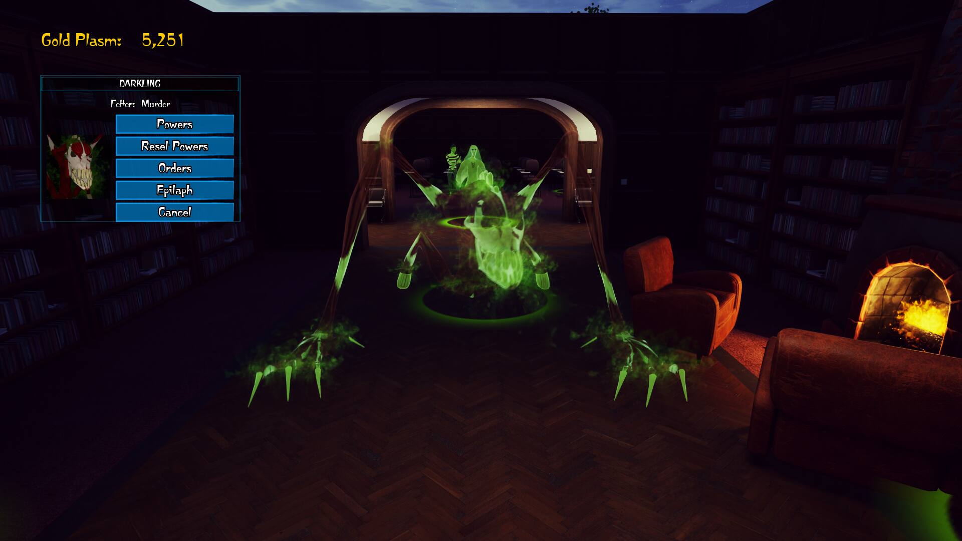 Gold Plasm: 5,251

DARKLING
- Feller Murder
- Powers
- Reset Powers
- Orders
- Epilaph
- Cancel