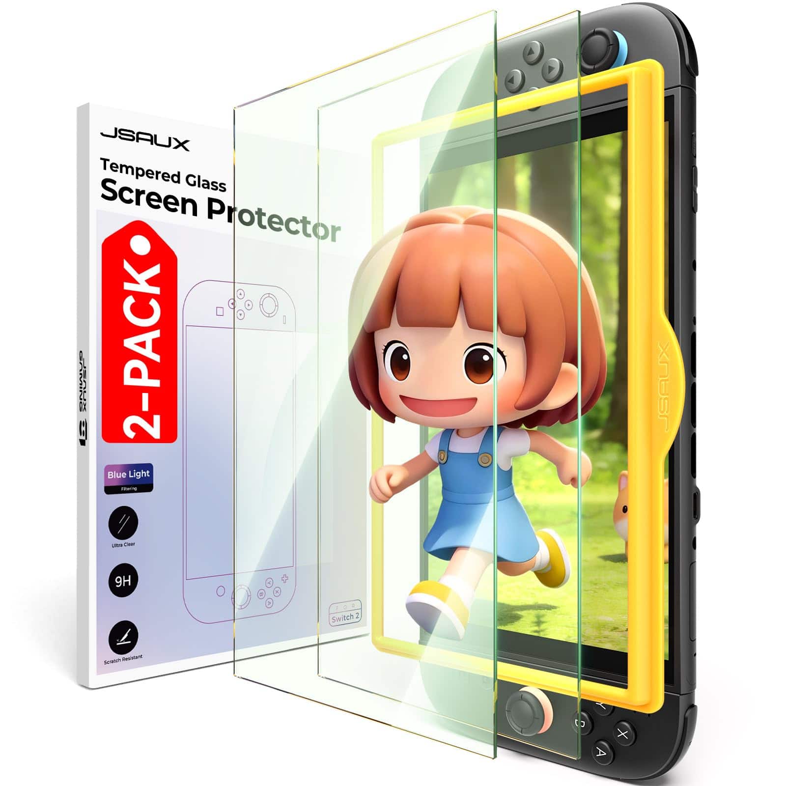 JSAUX - Blue Light Filter Screen Protector for Nintendo Switch 2