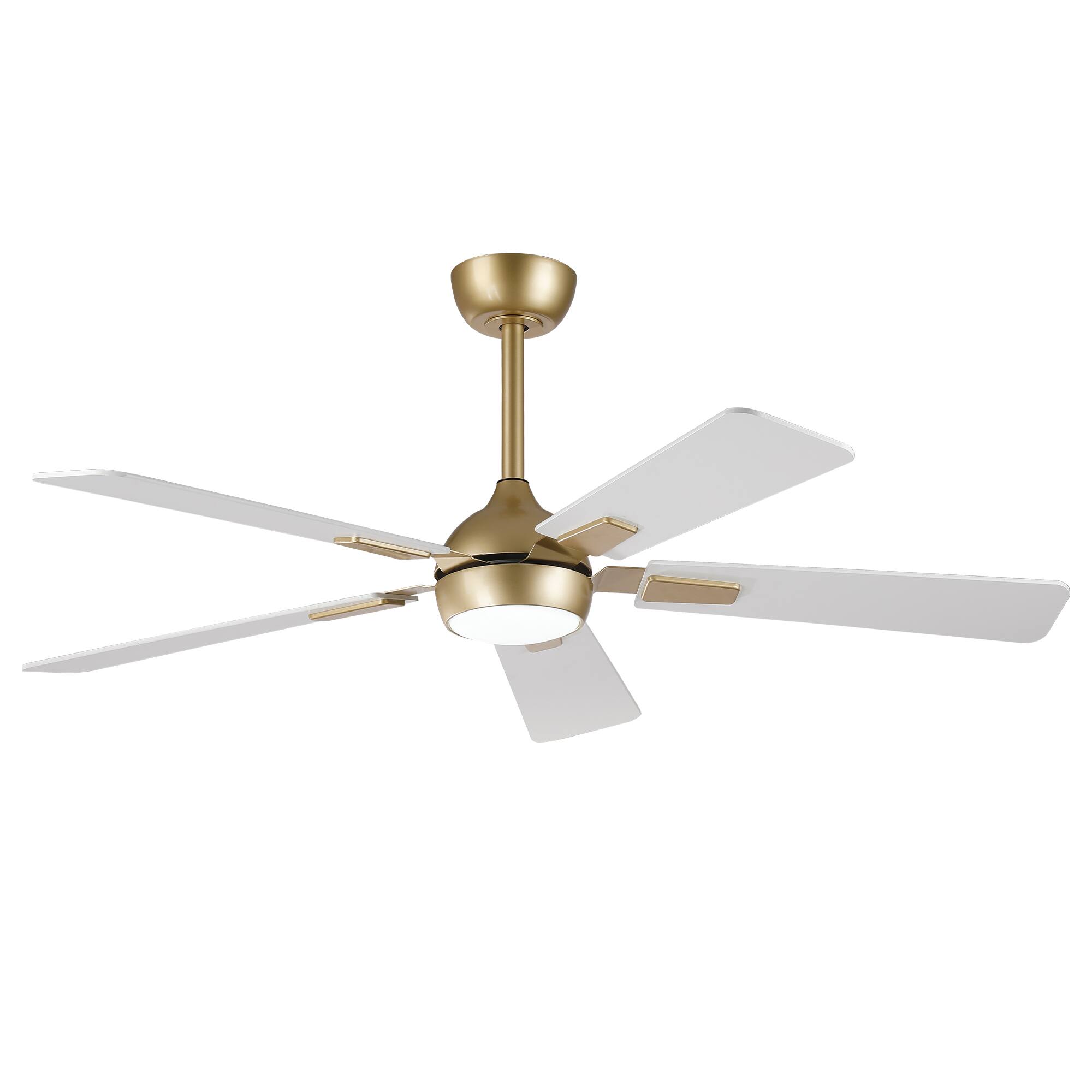 Alt View 2. Vaczon - Vaczon 52" Modern Smart Gold Ceiling Fan with LED Light and Remote, APP Control - Gold.