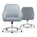 Alt View 21. Serta - Chloe Soft Velvet Modern Home Office Chair - Ash Blue - Silver Chrome Base.