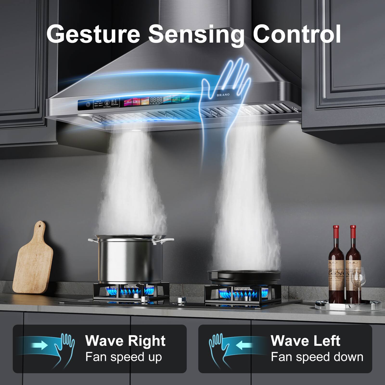 Gesture Sensing Control

Wave Right
Fan speed up

Wave Left
Fan speed down