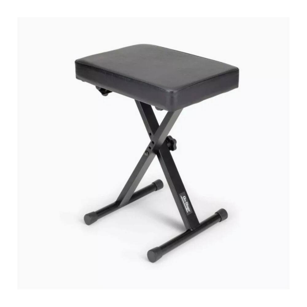 Angle. On Stage Stands - On-Stage Three-Position X-Style Keyboard Bench (Black).