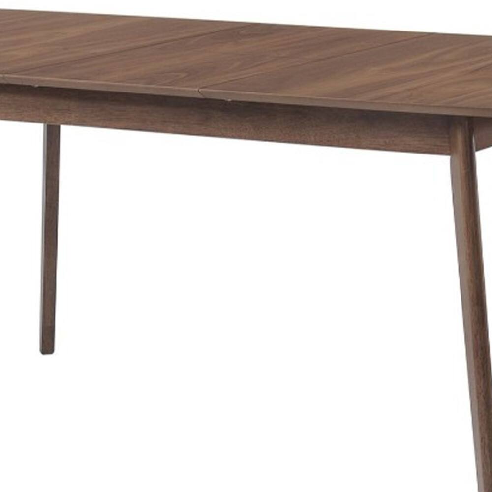 Left. Manhattan Lane - Rectanglular Wooden Dining Table With Round Corners - Brown.