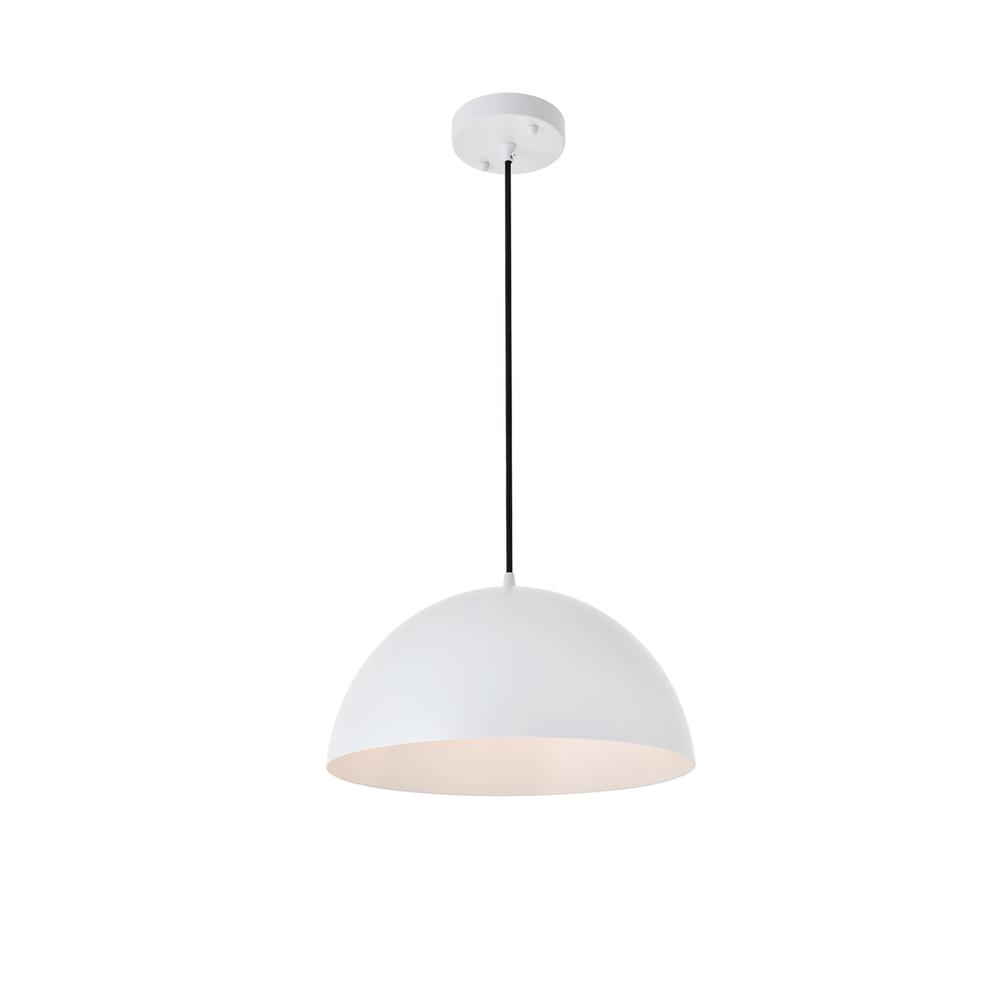 Alt View 9. Living District - Forte 1 light White Pendant - White.