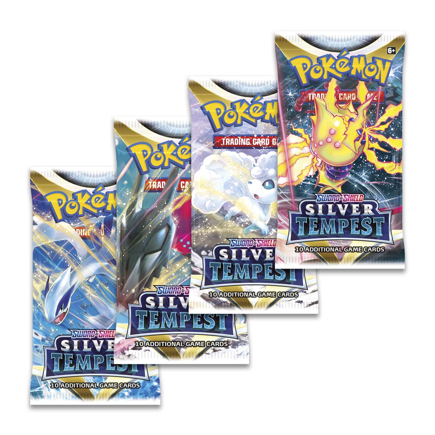 6+ Pokémon Trading Card Game  
Sword & Shield  
Silver Tempest  
10 Additional Game Cards
