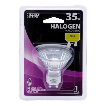 FEIT Electric
35 W
HALOGEN
HALÓGENO
GU10
120 VOLT MR16
FLOOD REFLECTOR
GU10 BASE
1 BULB