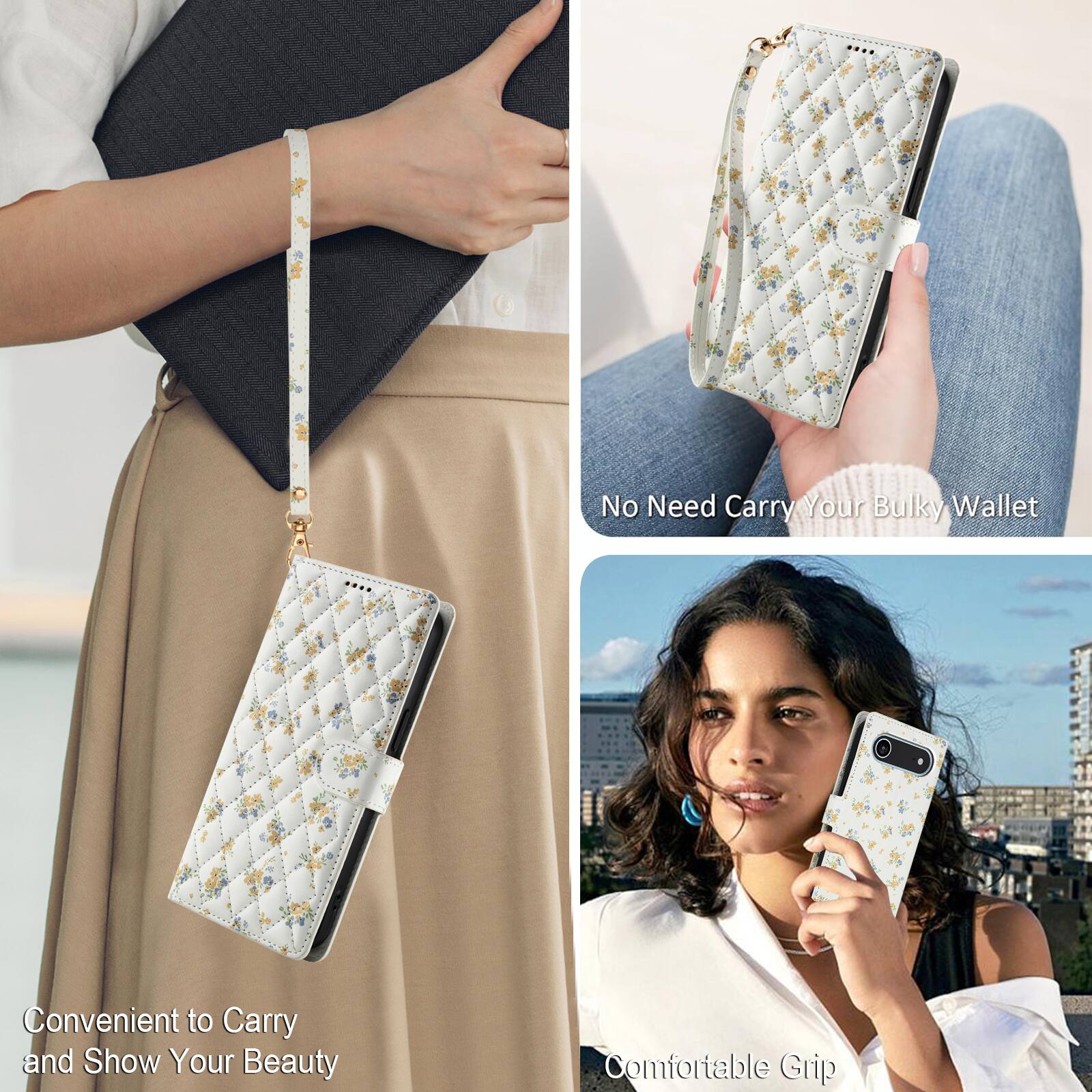 No Need Carry Your Bulky Wallet  
Convenient to Carry and Show Your Beauty  
Comfortable Grip