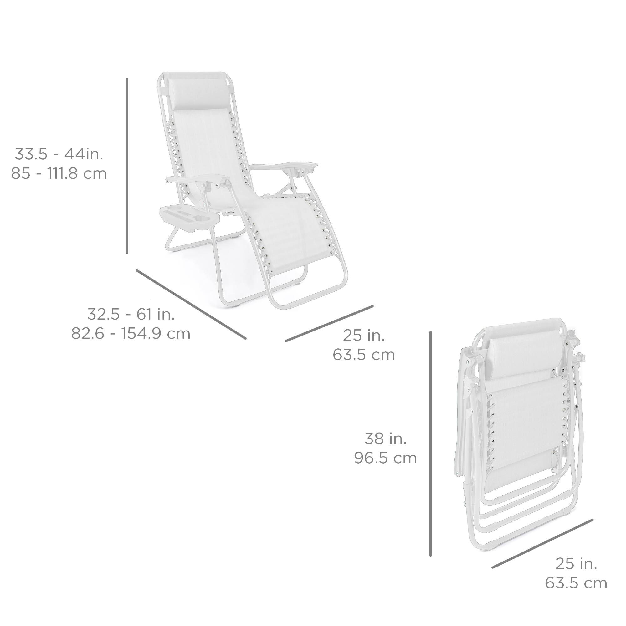 33.5 - 44 in.  
85 - 111.8 cm  

32.5 - 61 in.  
82.6 - 154.9 cm  

25 in.  
63.5 cm  

38 in.  
96.5 cm  

25 in.  
63.5 cm