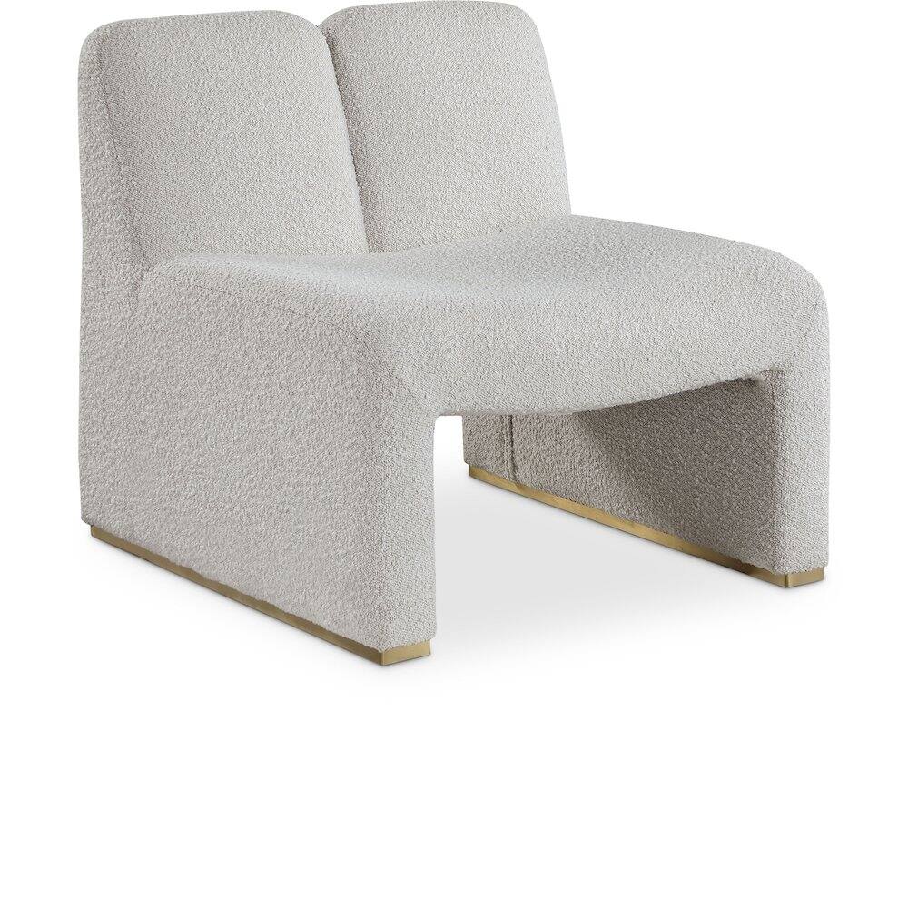 Meridian Furniture - Alta Cream Boucle Fabric Accent Chair - Beige
