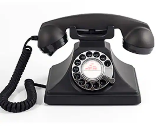 Front. PopMarket - GPO Retro GPO200BLK 200 Vintage Rotary Dial Telephone Classic Bakelite Black - MISC ACCESSORY - Black.