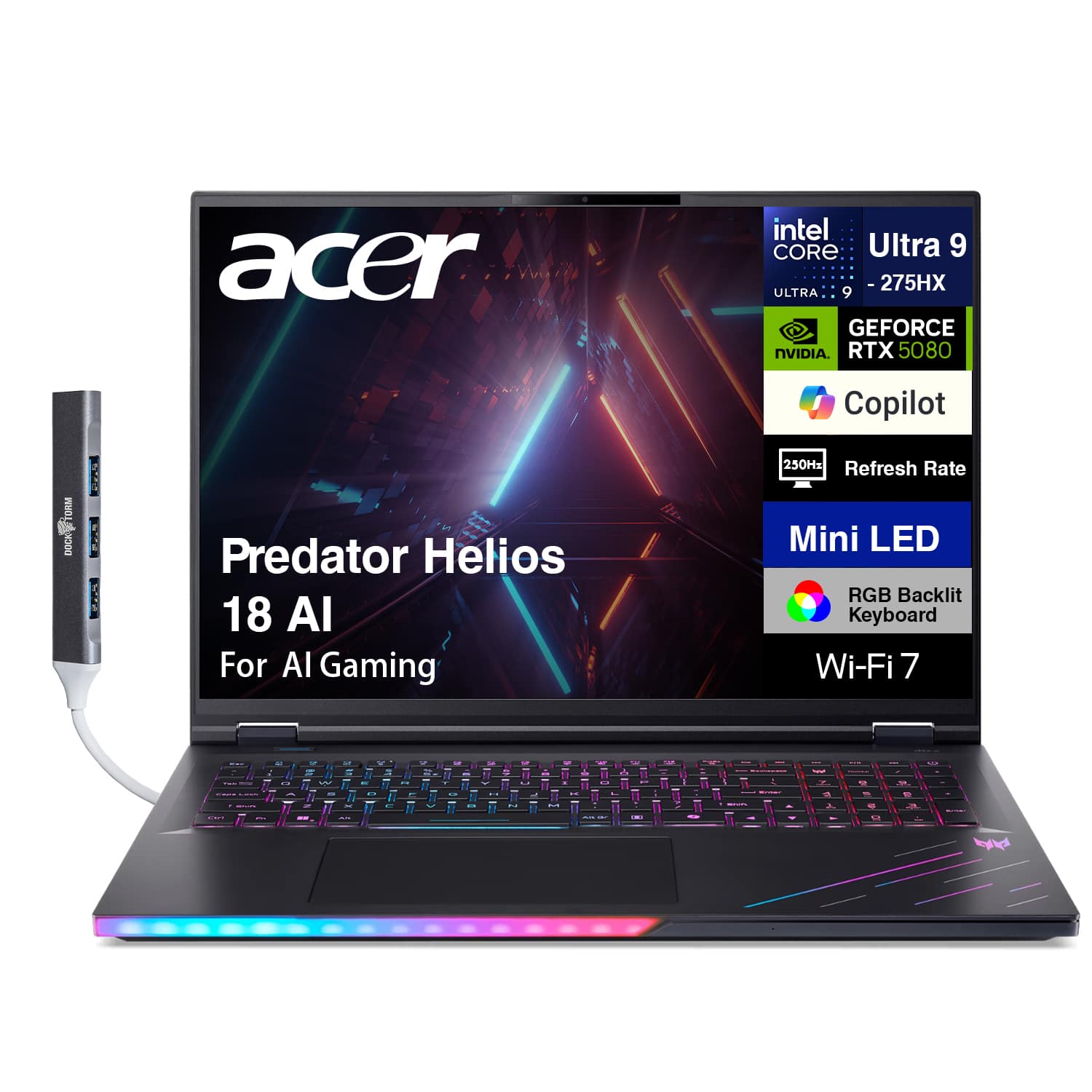 Acer Predator Helios 18 AI Laptop 18 WQXGA (Intel Ultra 9 275HX