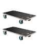 VEVOR - Furniture Dolly, 551 lbs Load Capacity, Furniture Moving Dollies with 4 TPR Silent Wheels, Rectangle Multifunctional - Black