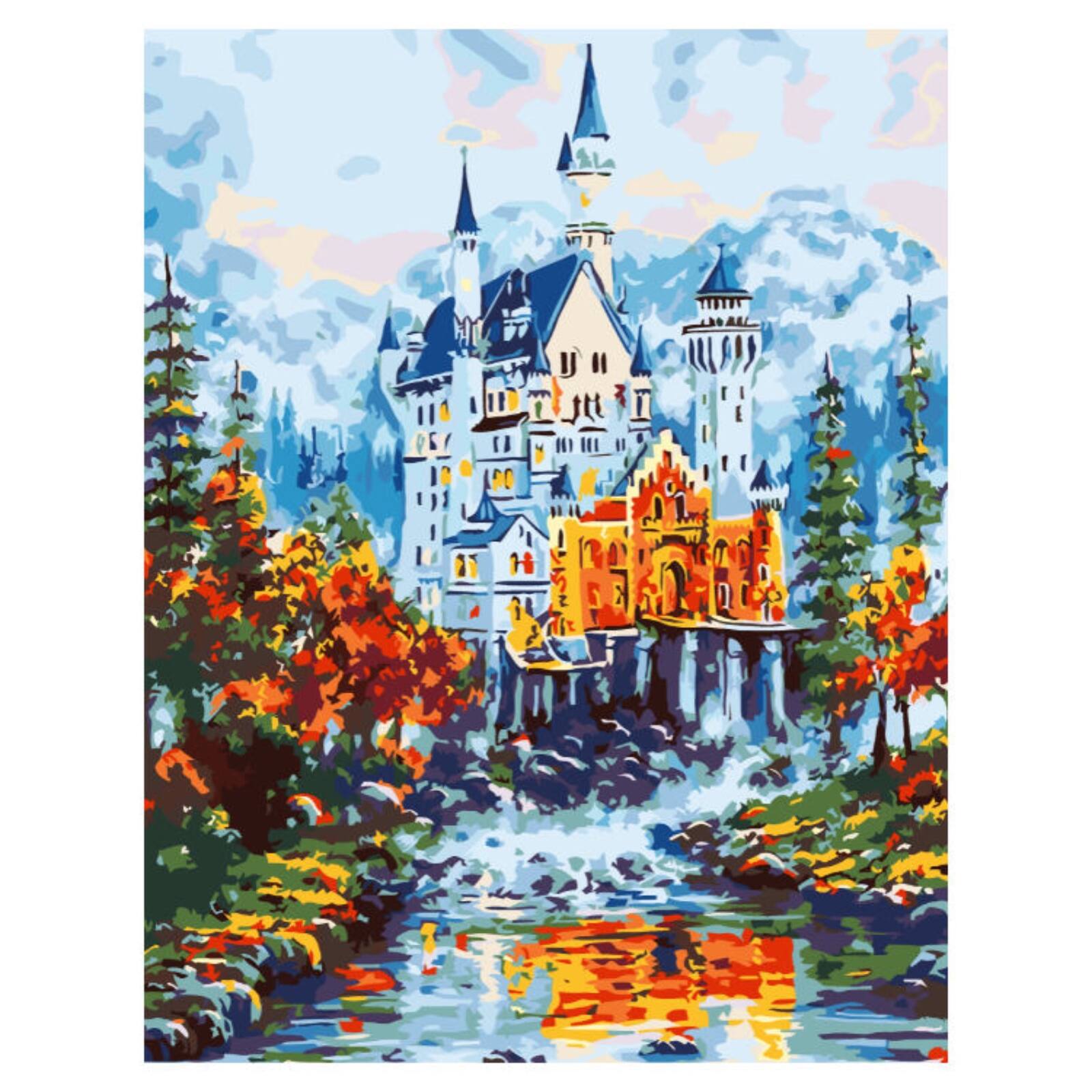 Angle. Artwille - Artwille Paint By Number Kit Fabulous Castle.
