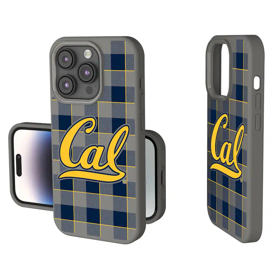 Keyscaper NCAA Cal Bears Plaid Soft Touch iPhone Case 14 Pro Gray ...