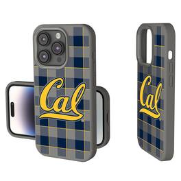 Keyscaper - NCAA - Cal Bears Plaid Soft Touch iPhone Case - 15 - Gray