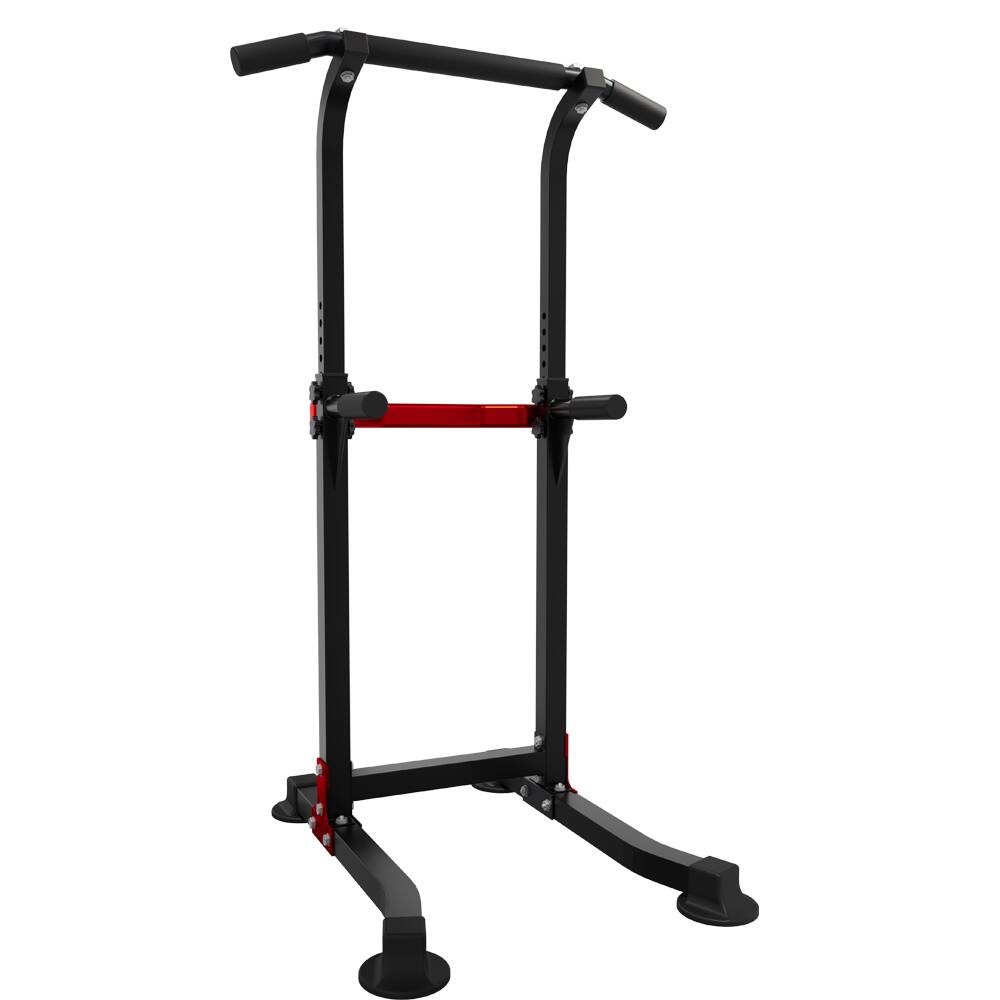 Alt View 3. Ainfox - Ainfox Pull Up Bar Dip Bar Power Tower Workout Dip Station Height Adjustable Free Standing Chin Up Bar - black.