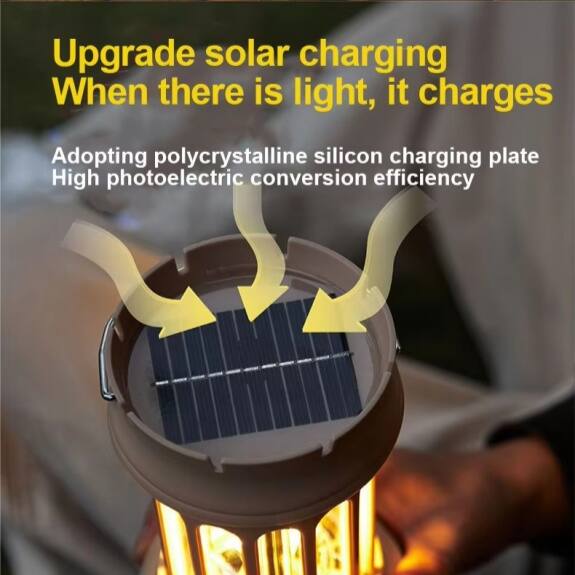 Upgrade solar charging  
When there is light, it charges  

Adopting polycrystalline silicon charging plate  
High photoelectric conversion efficiency