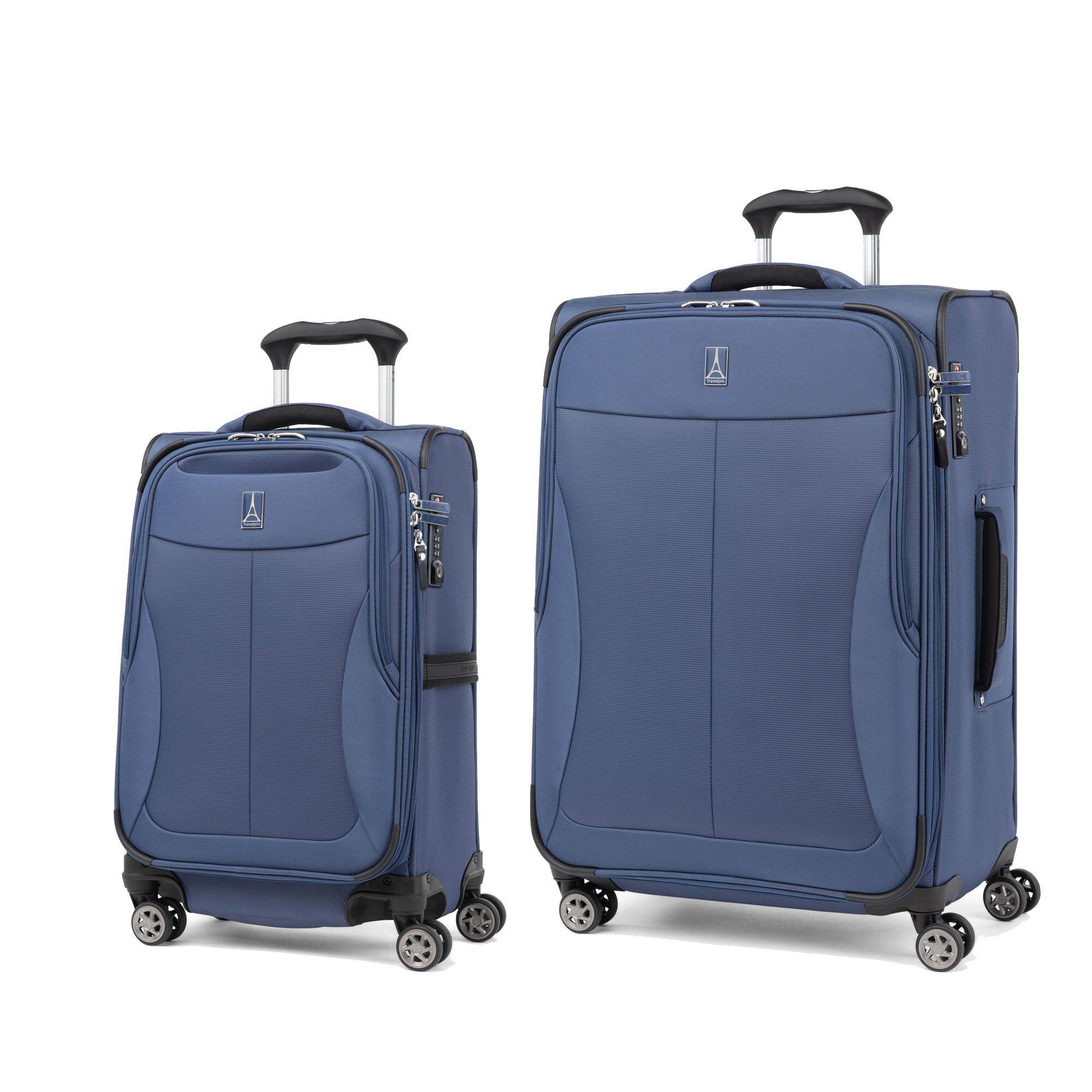 Front. Travelpro - Walkabout 6 Softside Expandable 2 Piece (20"/25") Spinner Luggage Set - Ocean Blue.