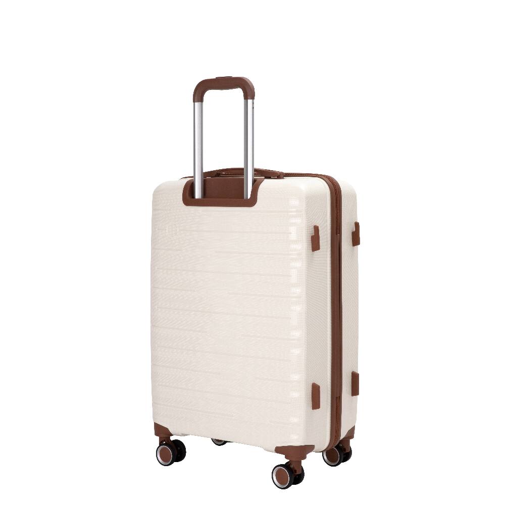 Back. Ropilly - Ropilly 5-Piece Hardshell Luggage Set White Polypropylene 20/24/28 - White.