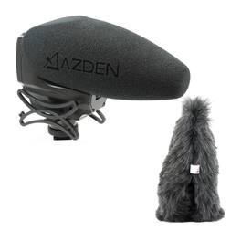Azden - SMX-30 Mic w/ Stereo/Mono Switch & SWS-30 Furry Windshield Cover Accessory