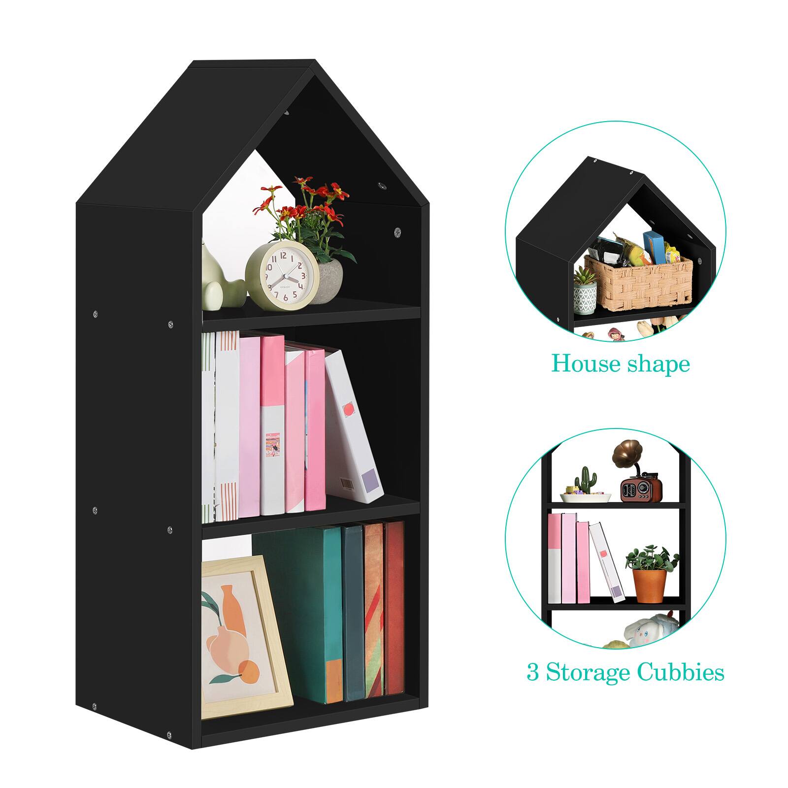 House shape  
3 Storage Cubbies