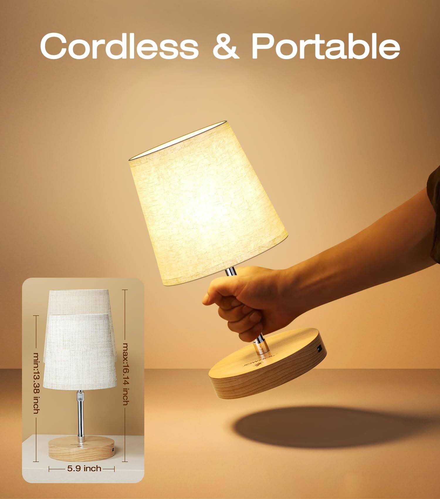 Cordless & Portable

min: 13.38 inch max: 16.14 inch

5.9 inch